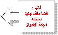 Left Arrow Callout: ثانيا :
تنشأ ملف جديد تسميه 
شبكة الأحواز
