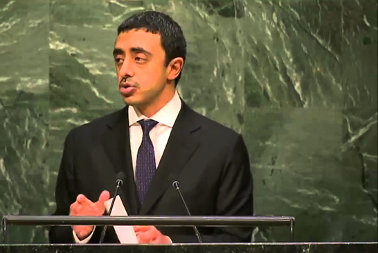 وزير الخارجية الإماراتي الشيخ عبدالله بن زايد